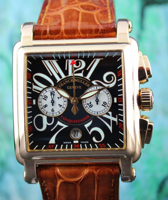 (image for) Franck Muller Conquistador Cortez 18K Rose Gold Chronograph Watch / 10000CC
